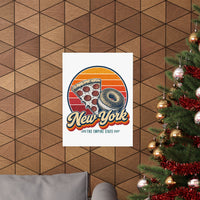 New York Pizza Slice And Bagel Poster