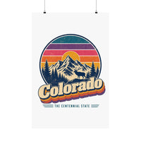 Colorado Retro Sunset Poster