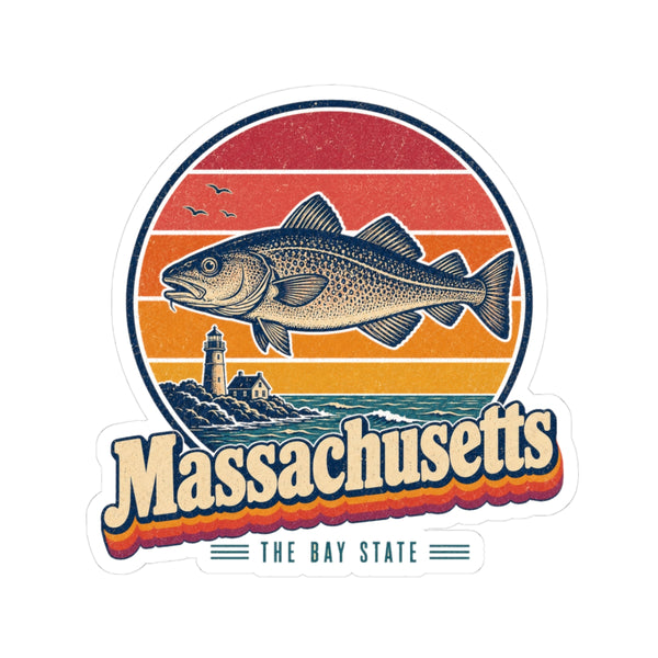 Massachusetts Cod Fish Sticker