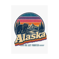 Alaska Retro Sunset Poster