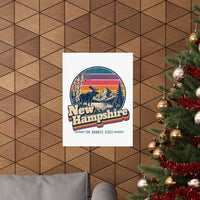 New Hampshire Retro Sunset Poster