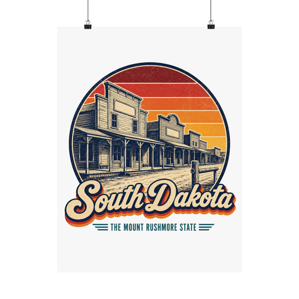 South Dakota Deadwood Old West Poster