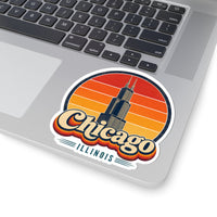 Chicago Retro Sunset Sticker