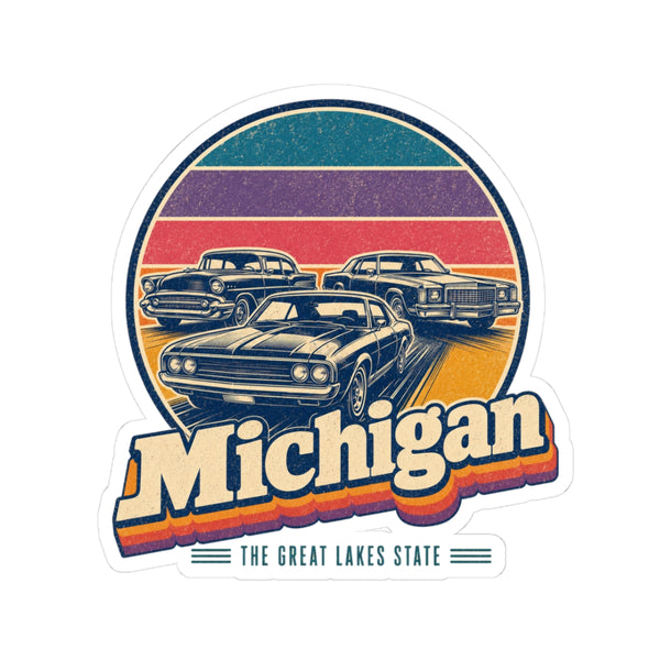 Michigan Classic Detroit Cars Sticker