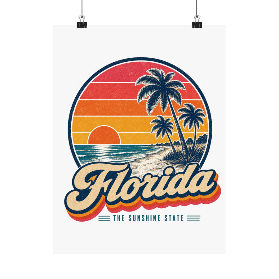 Florida Palm Trees And Beach Poster