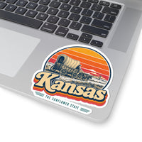 Kansas Santa Fe Trail Wagon Sticker