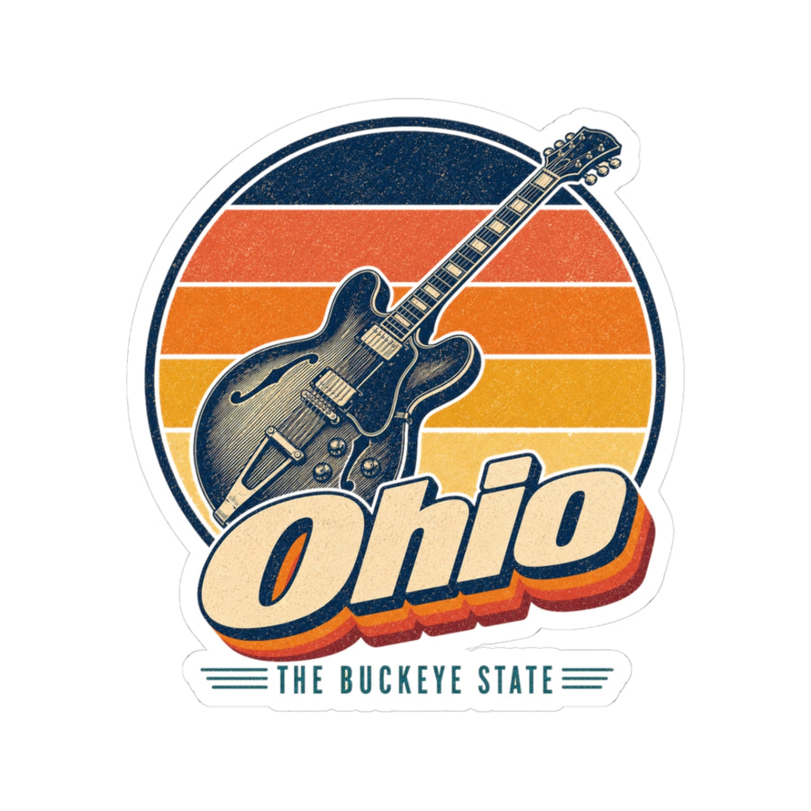 Ohio Rock And Roll Guitar Sticker