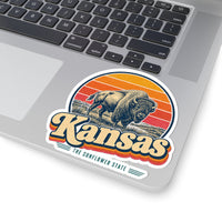 Kansas Buffalo On Prairie Sticker