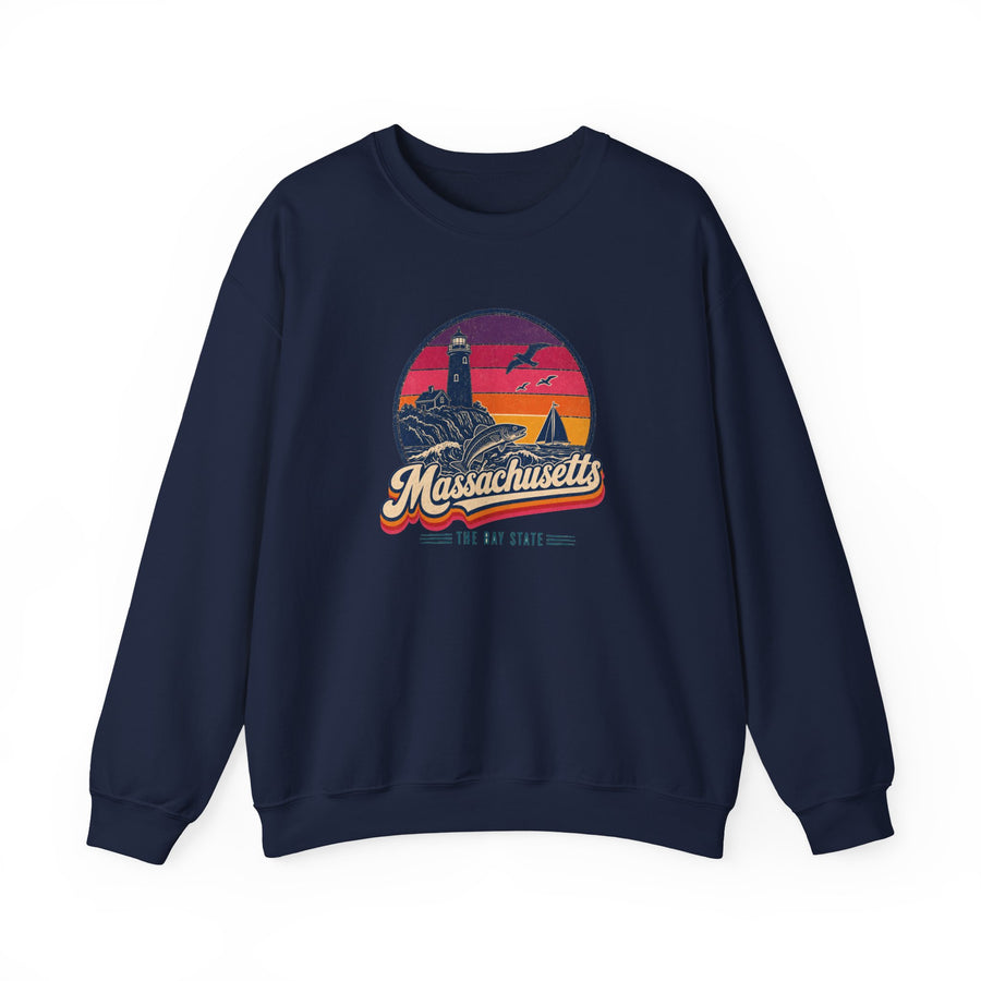 Massachusetts Retro Sunset Sweatshirt