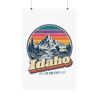 Idaho Retro Sunset Poster