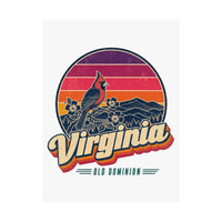 Virginia Retro Sunset Poster
