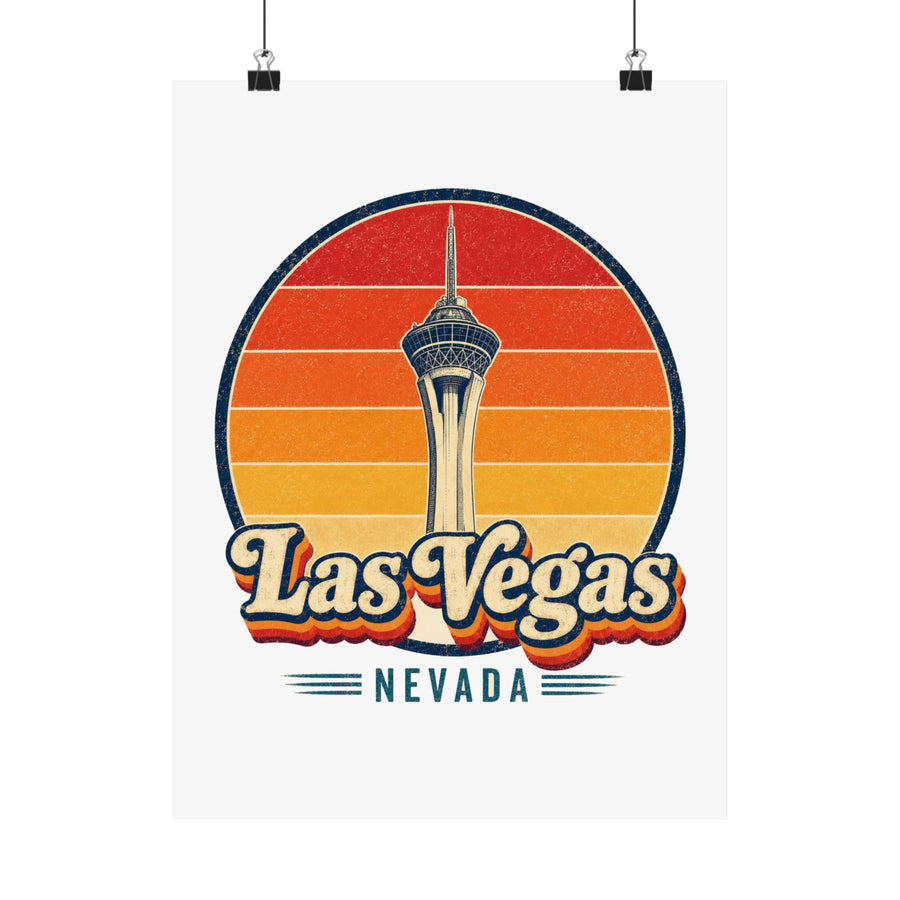 Las Vegas Retro Sunset Poster
