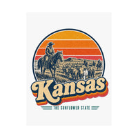 Kansas Dodge City Cattle Drive Poster