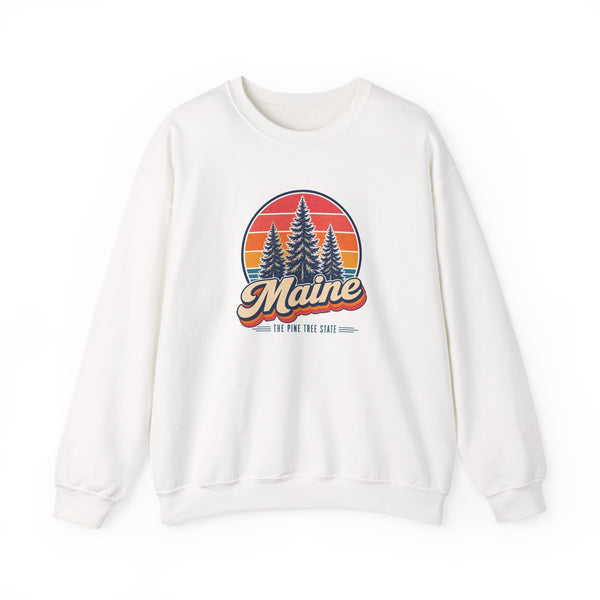 Maine Pine Trees Sweatshirt