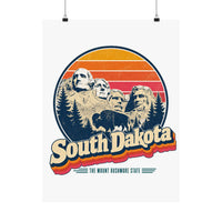 South Dakota Retro Sunset Poster