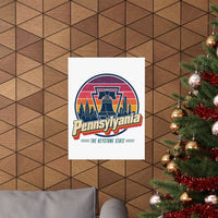 Pennsylvania Retro Sunset Poster