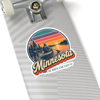 Minnesota Canoe On A North Lake Sticker