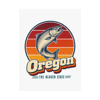 Oregon Leaping Salmon Poster