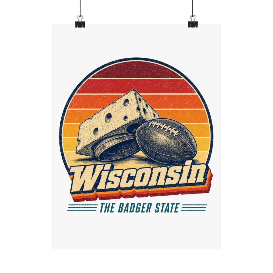 Wisconsin Cheesehead Football Poster