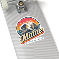 Maine Crashing Surf On Granite Sticker
