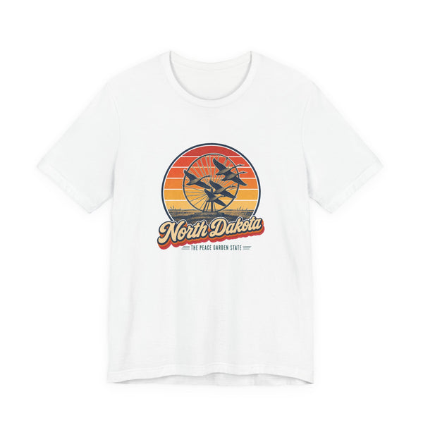 North Dakota Enchanted Highway Geese In Flight Tee