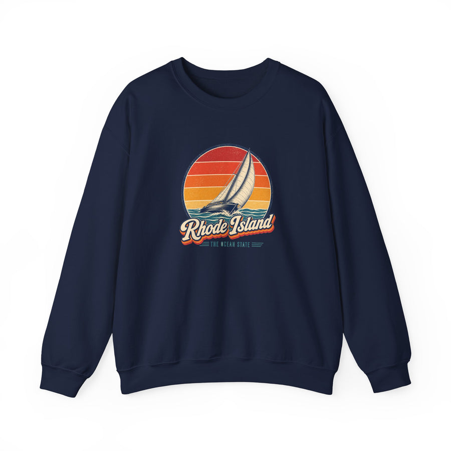 Rhode Island Sailboat Heeling Sweatshirt