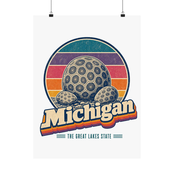 Michigan Petoskey Stone Poster