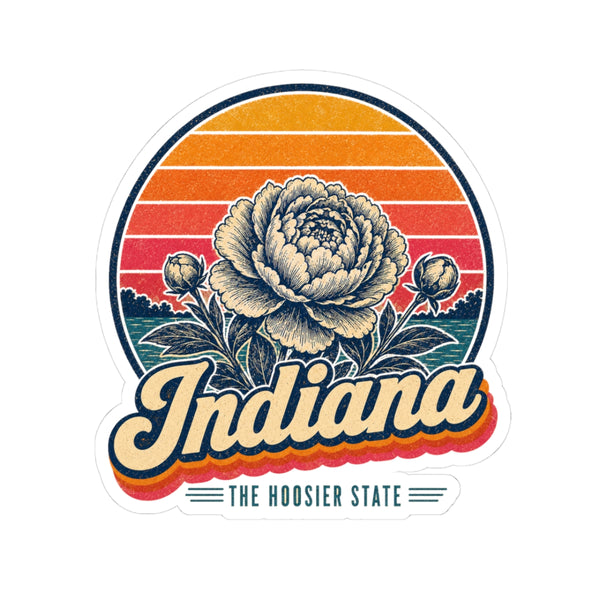 Indiana Peony Sticker