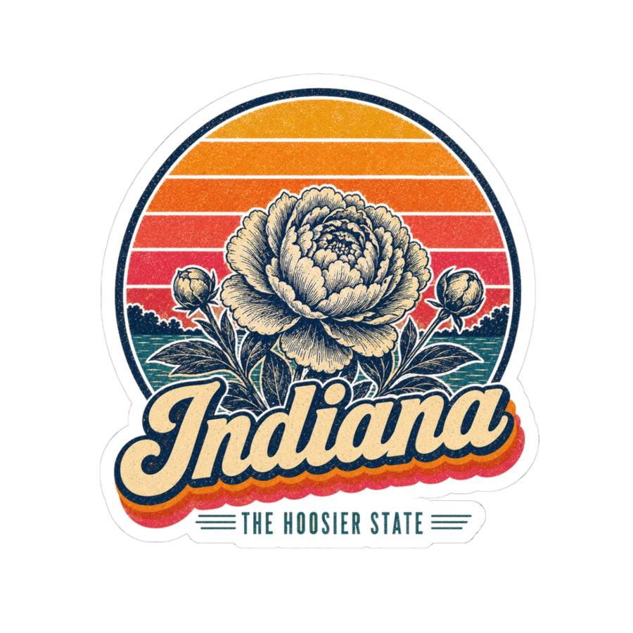 Indiana Peony Sticker