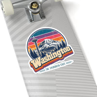 Washington Retro Sunset Sticker