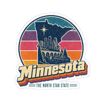 Minnesota Retro Sunset Sticker