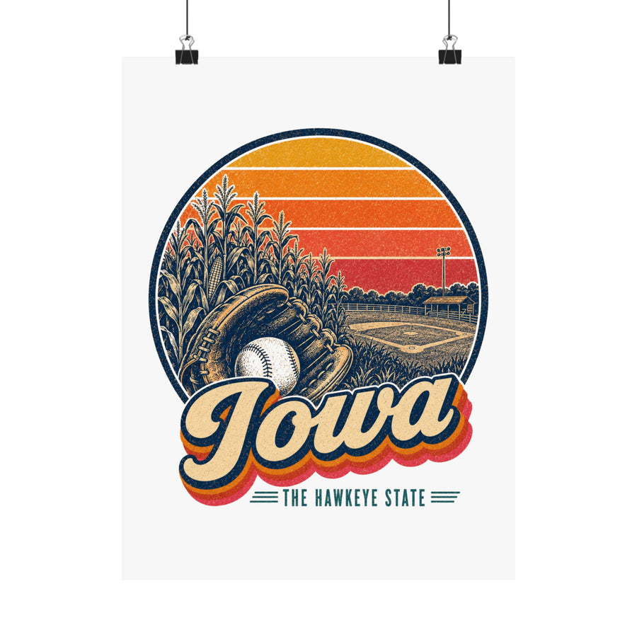 Iowa Baseball In A Cornfield Poster