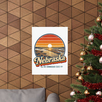 Nebraska Platte River Sunset Poster