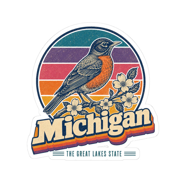 Michigan American Robin Sticker