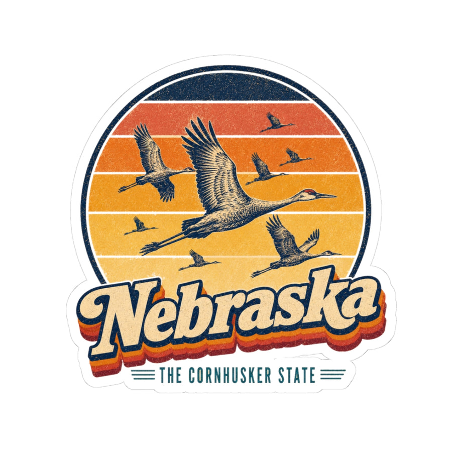 Nebraska Sandhill Crane Migration Sticker