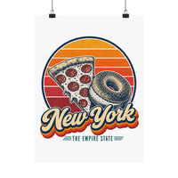New York Pizza Slice And Bagel Poster