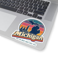 Michigan Retro Sunset Sticker