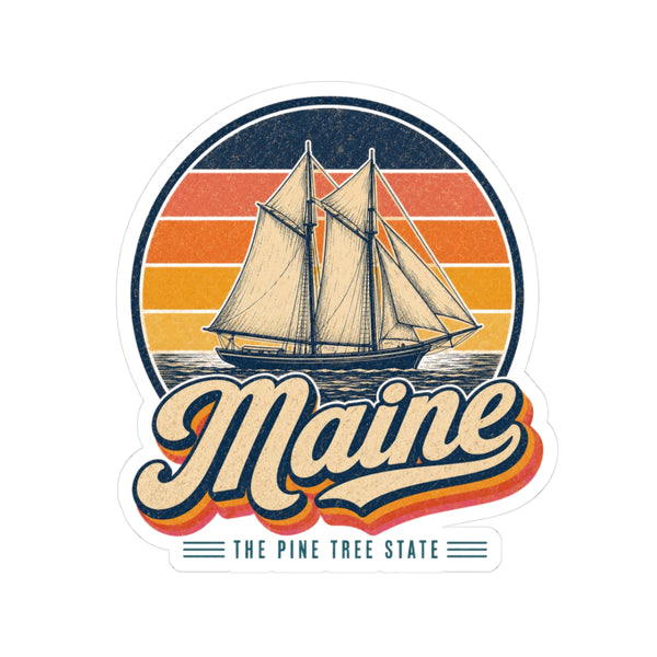 Maine Windjammer Schooner Sticker
