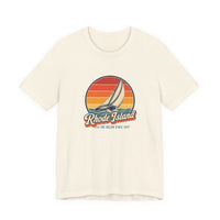 Rhode Island Sailboat Heeling Tee