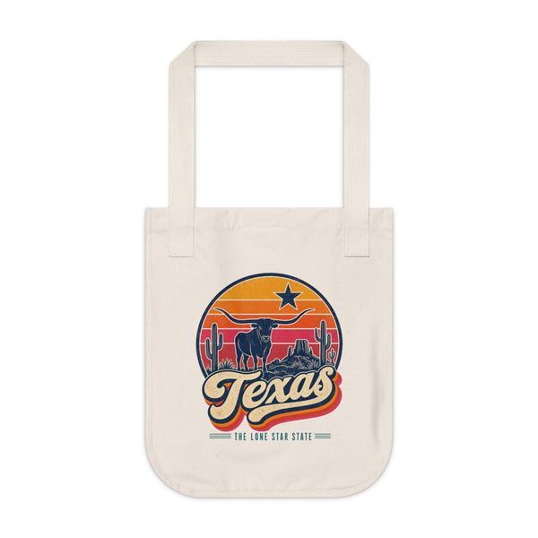 Texas Retro Sunset Tote Bag