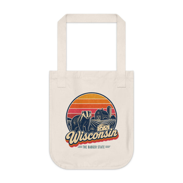 Wisconsin Retro Sunset Tote Bag
