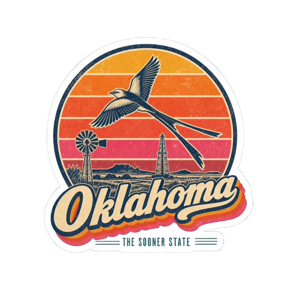 Oklahoma Retro Sunset Sticker