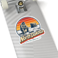 North Dakota Ice Fishing Sticker