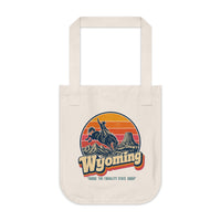 Wyoming Retro Sunset Tote Bag