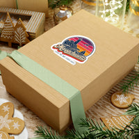 Massachusetts Retro Sunset Sticker