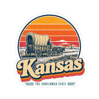 Kansas Santa Fe Trail Wagon Sticker