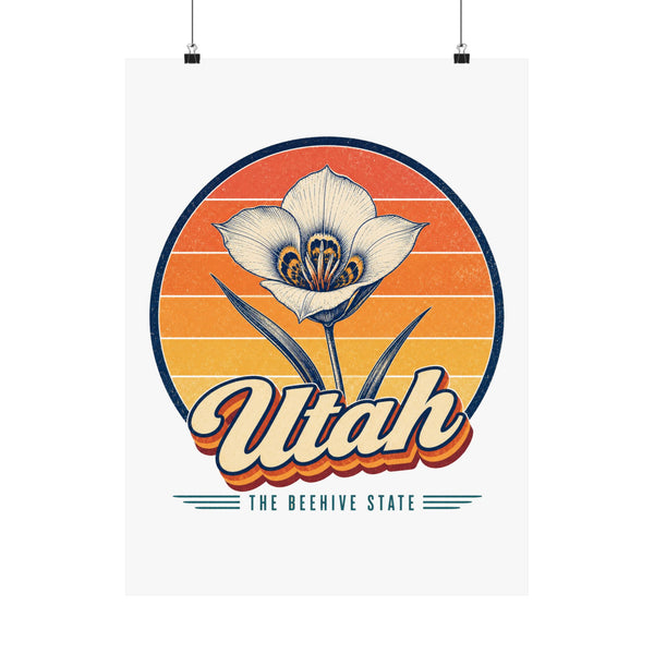 Utah Sego Lily Poster