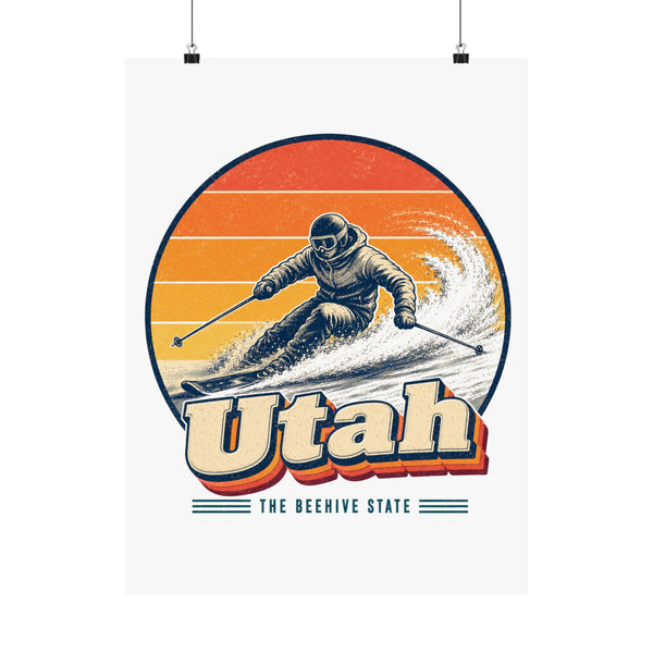 Utah Powder Skiing Poster