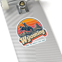Wyoming Retro Sunset Sticker
