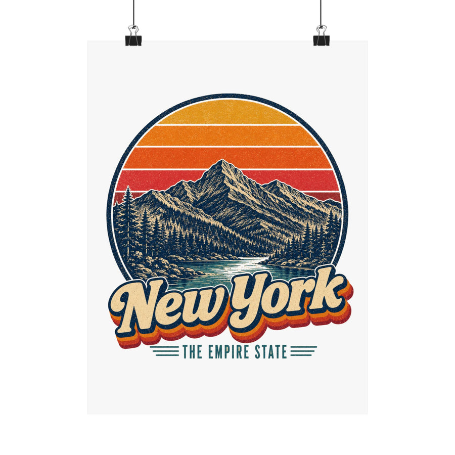 New York Adirondack Peaks Poster